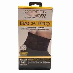 Copper Fit Back Pro Support Belt Copper Infused Compression Fits Waist 30"-48"